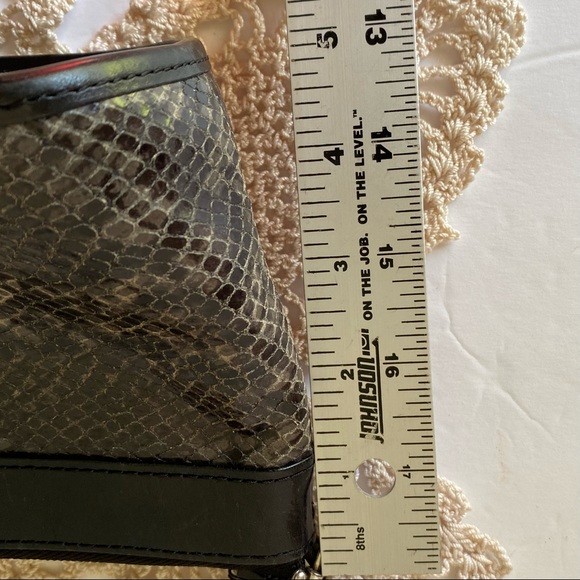Rare Brighton Crossbody Snake Skin Leather vintage Convertible Clutch Purse Bag - Picture 9 of 10